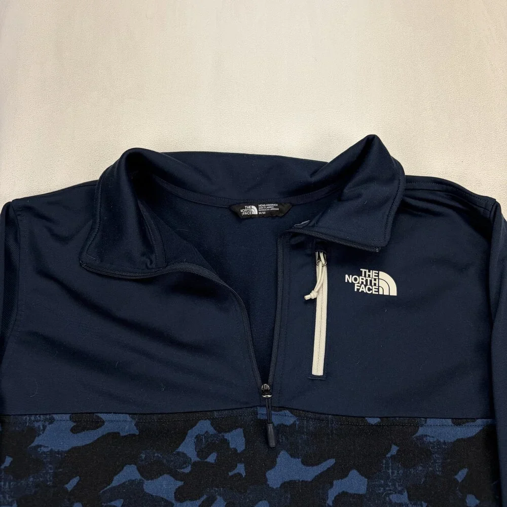 The North Face‎ Men's M Lightweight Half-Zip Shirt Jacket Navy Camo